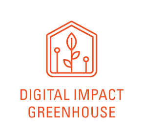 Digital impact greenhouse logo stacked orange