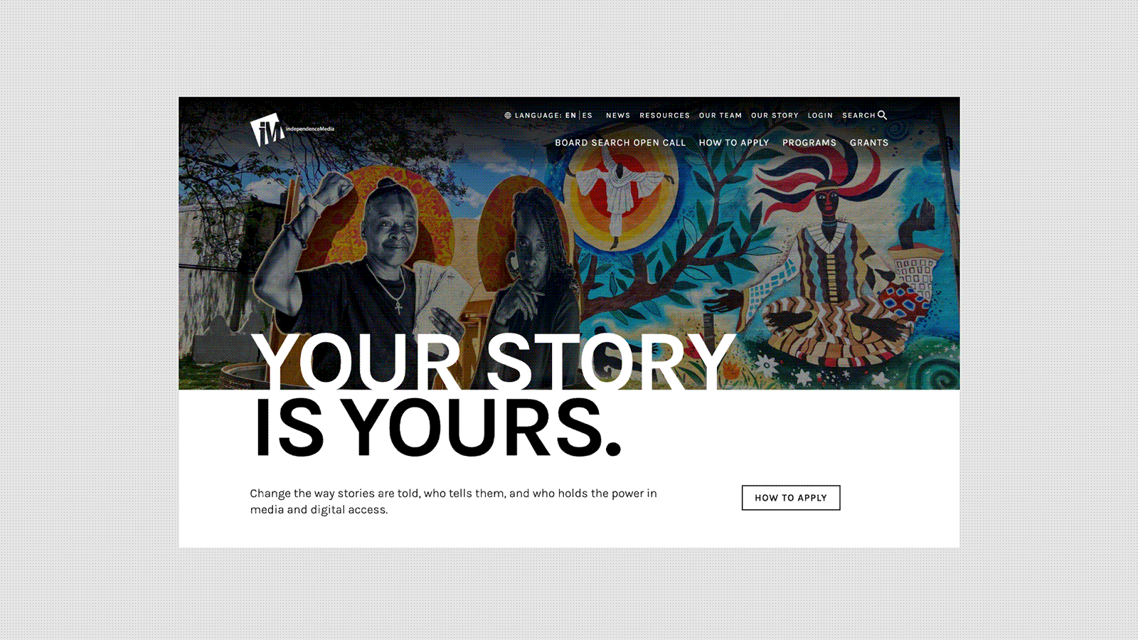 animated gif of the the IPMF homepage
